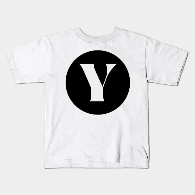 Y (Letter Initial Monogram) Kids T-Shirt by n23tees